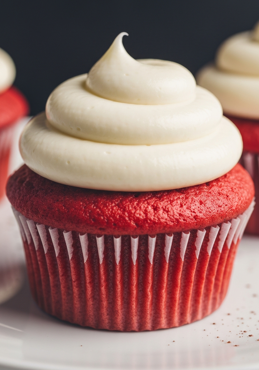 Red Velvet Cupcake with cream cheese frosting