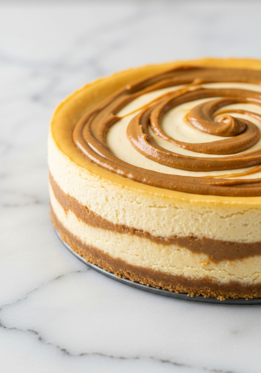 Lotus Biscoff Cheesecake with cookie butter