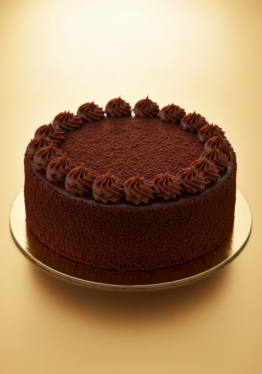 Chocolate Truffle Cake with ganache coating